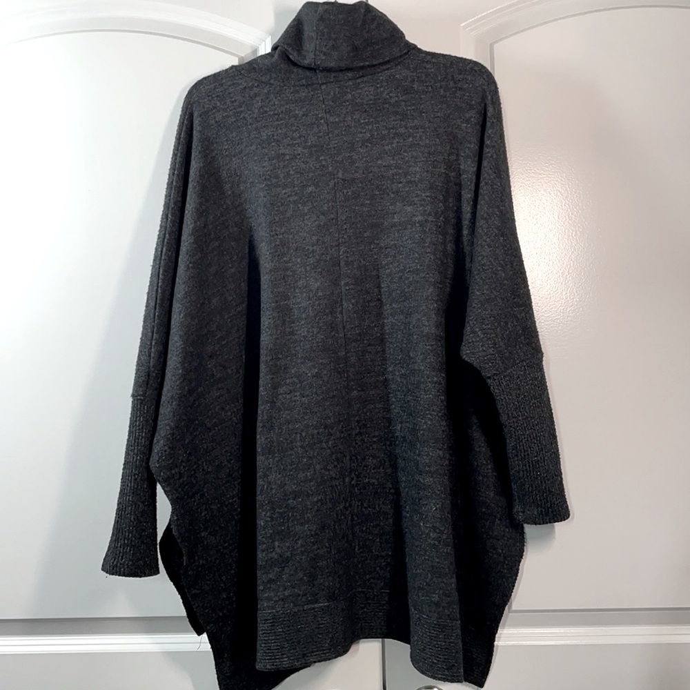 Akira Dark Gray Poncho Style High Low Sweater size M/L - Picture 12 of 14